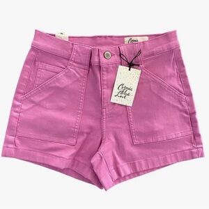 Cosmic Blue Love Camelia Rose Jean Shorts Size 27 NWT